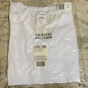 NWT Club Monaco signature V-neck white tee